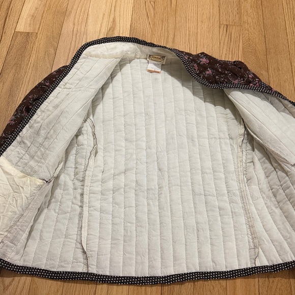 Vintage Jessica's Gunnies Brown Pink Floral Quilted Jacket Sz M - Picture 5 of 13